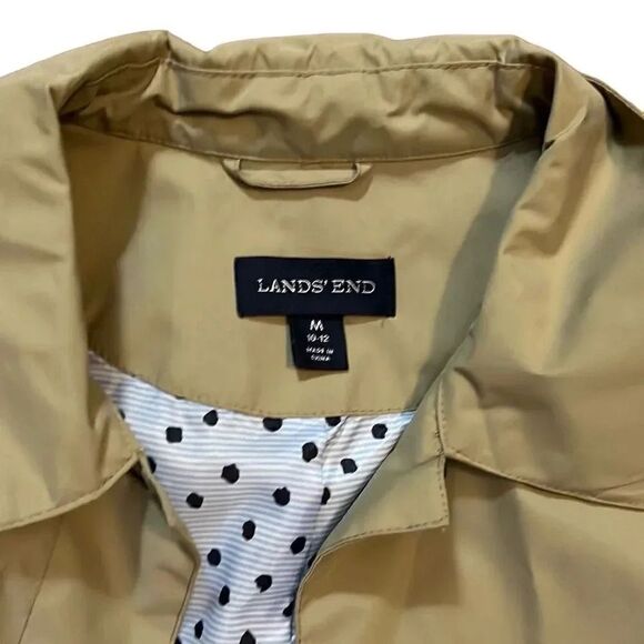 Lands end fully lined lightweight khaki jacket. Size medium - Picture 4 of 4